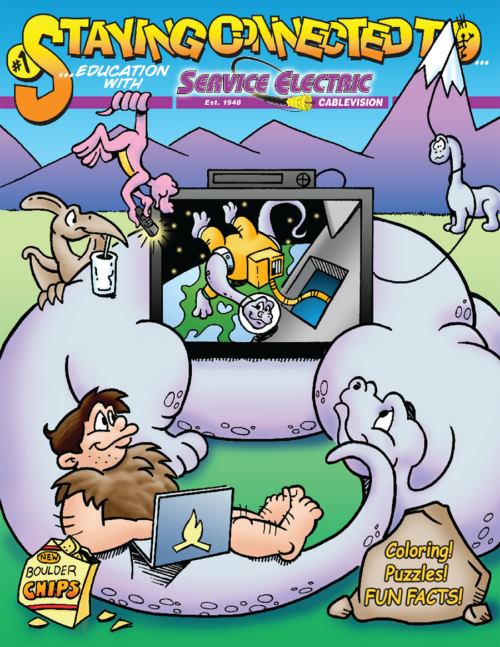 Coloring Book advertising Service Electric Cable TV, aimed at children Service Electric Coloring Book