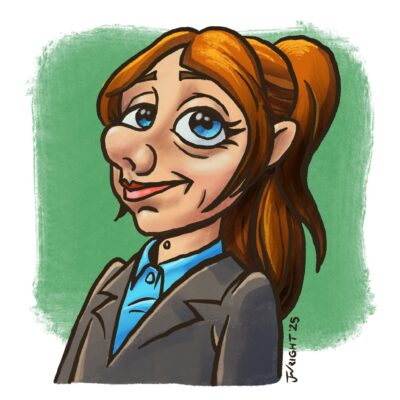 Process video for a portrait of that seeker of knowledge, Philomena Cunk Process video for a portrait of that seeker of knowledge, Philomena Cunk