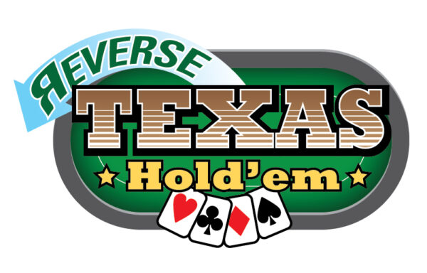 Logo designed to advertise a new casino game based on standard Texas Hold'em. Reverse Texas Hold'em