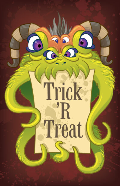 Door decoration for Halloween. Trick R Treat